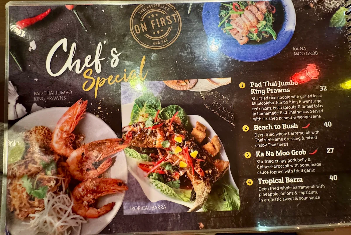 Menu, Ton Khao Bistro