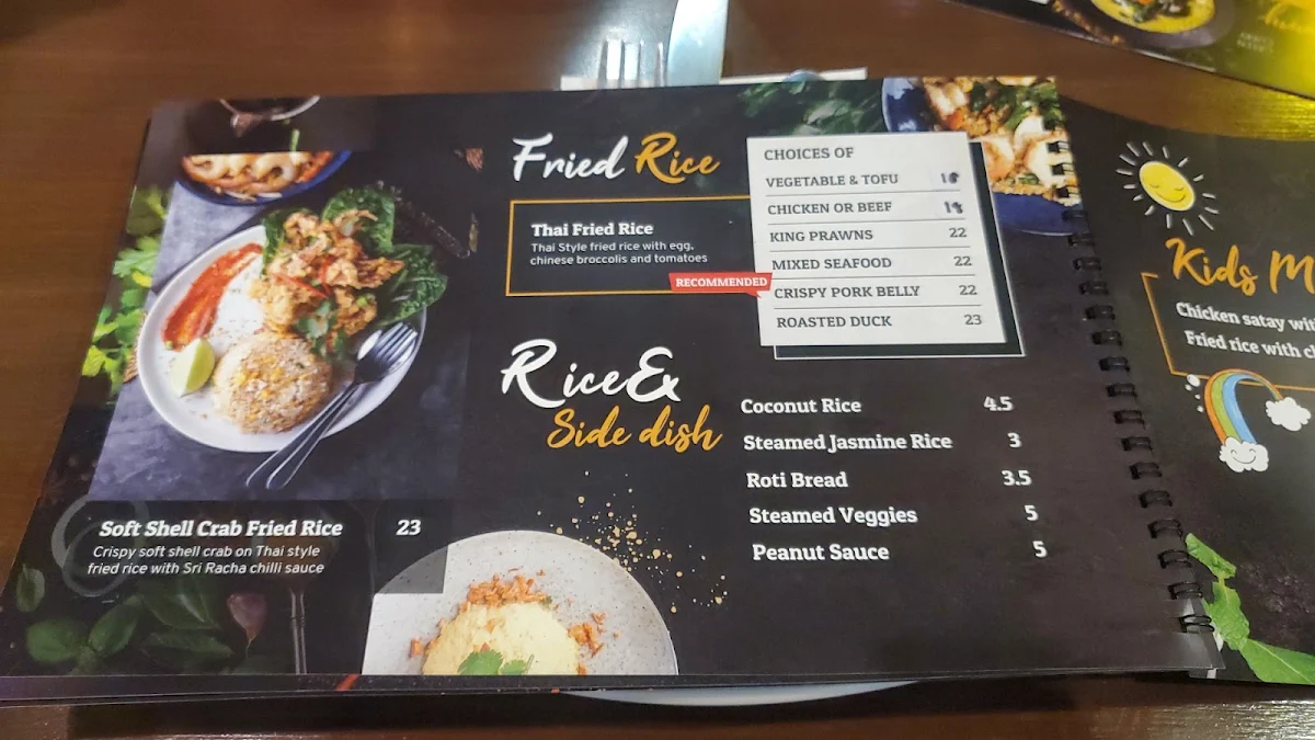 Menu, Ton Khao Bistro