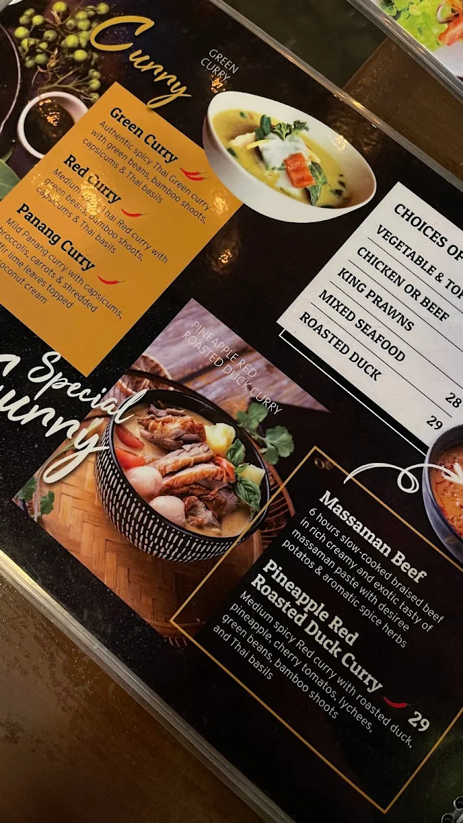 Menu, Ton Khao Bistro