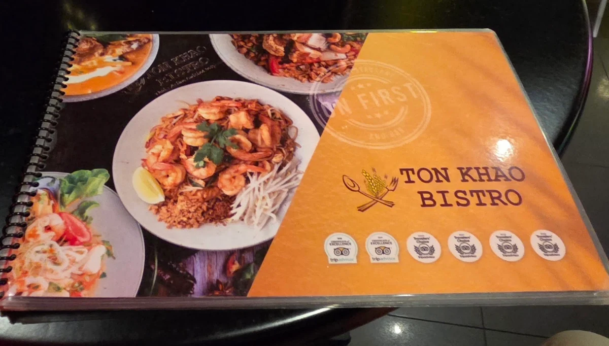 Menu, Ton Khao Bistro