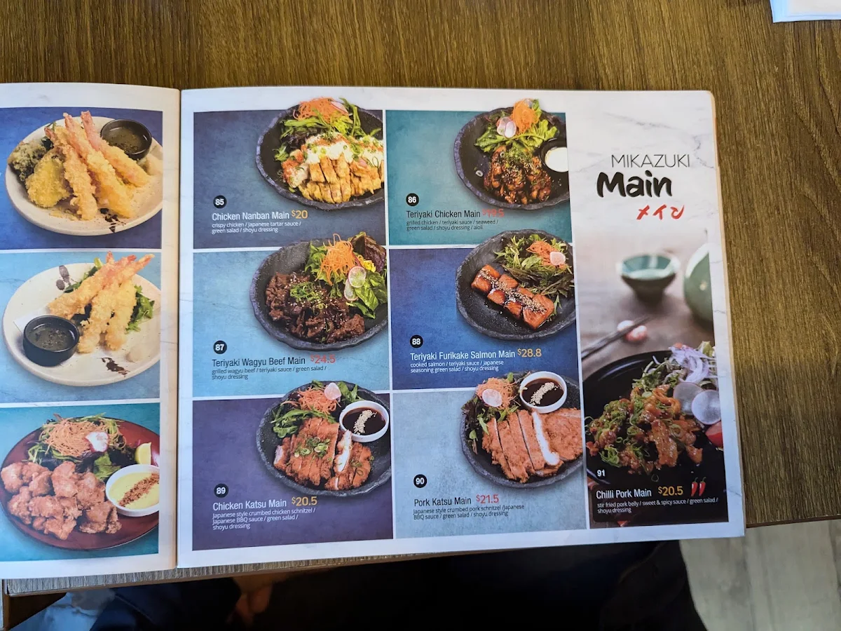Menu, Mikazuki Strathfield