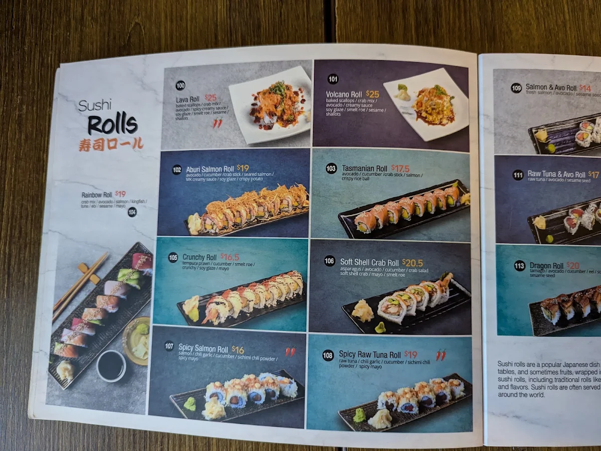 Menu, Mikazuki Strathfield