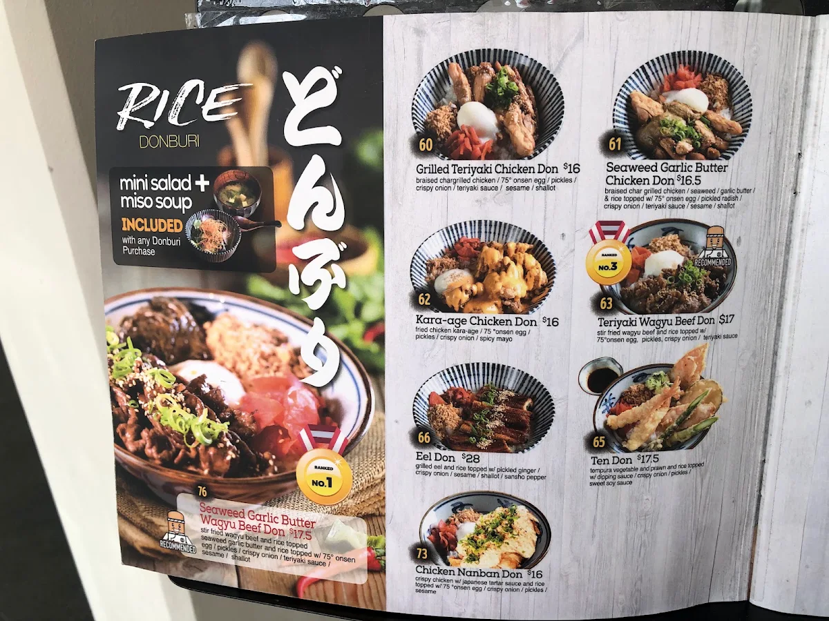 Menu, Mikazuki Strathfield