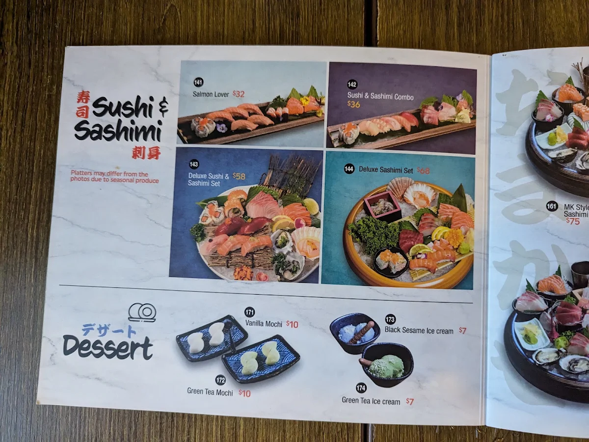Menu, Mikazuki Strathfield