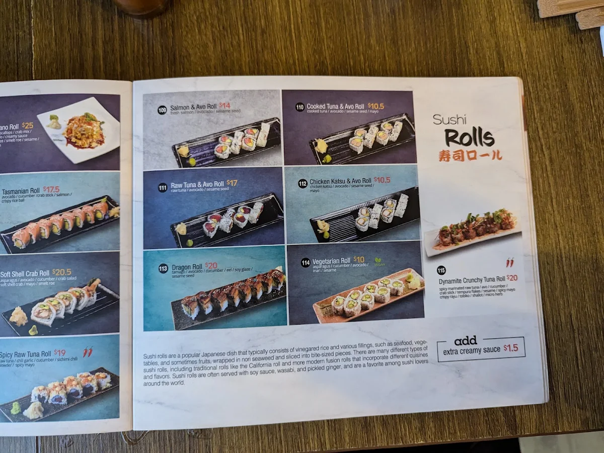 Menu, Mikazuki Strathfield