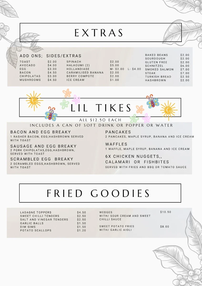 Menu, Brewlicious Cafe & Juice Bar/ Brewlicious Desserts