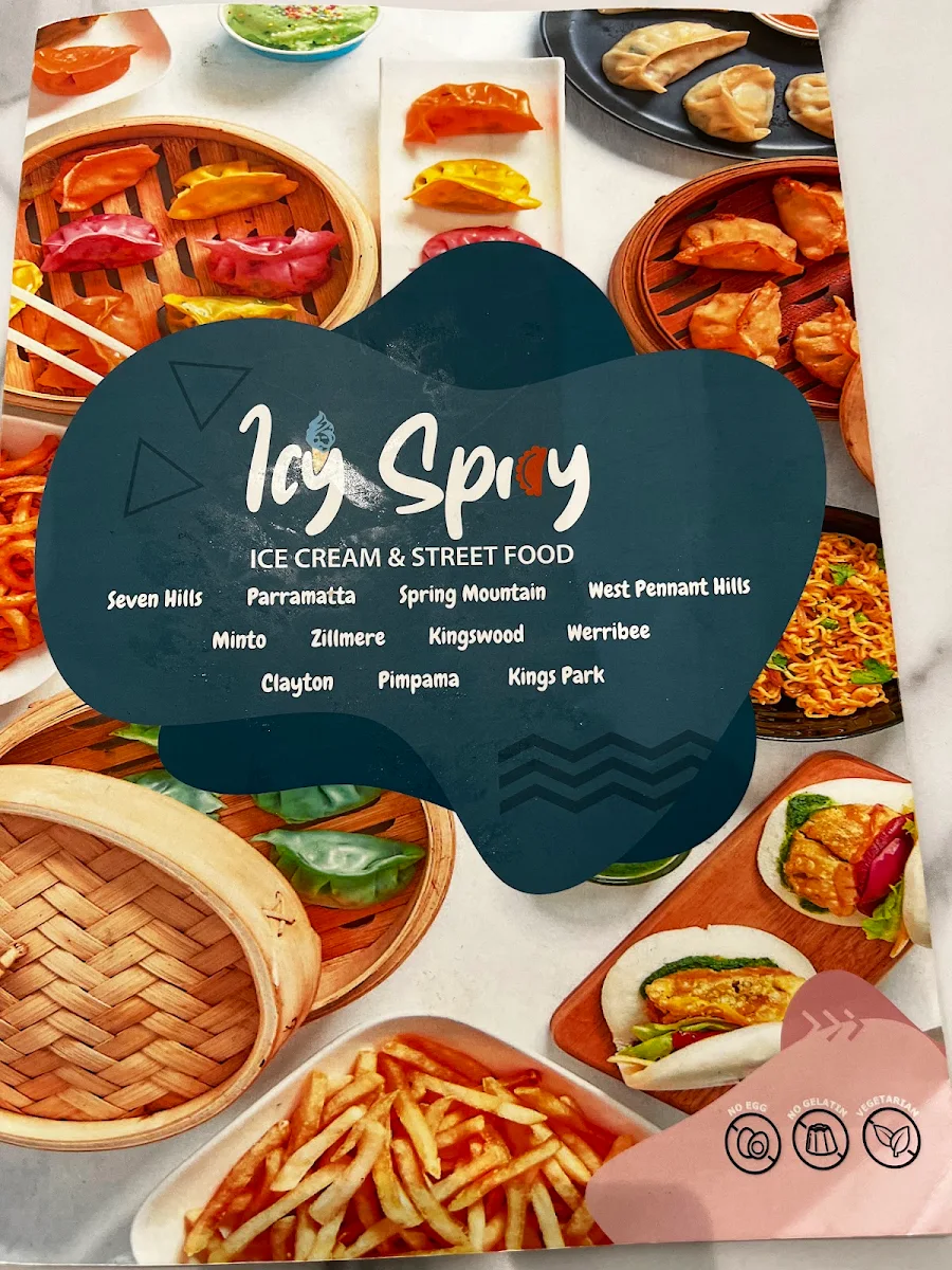 Menu, Icy Spicy Kings Park