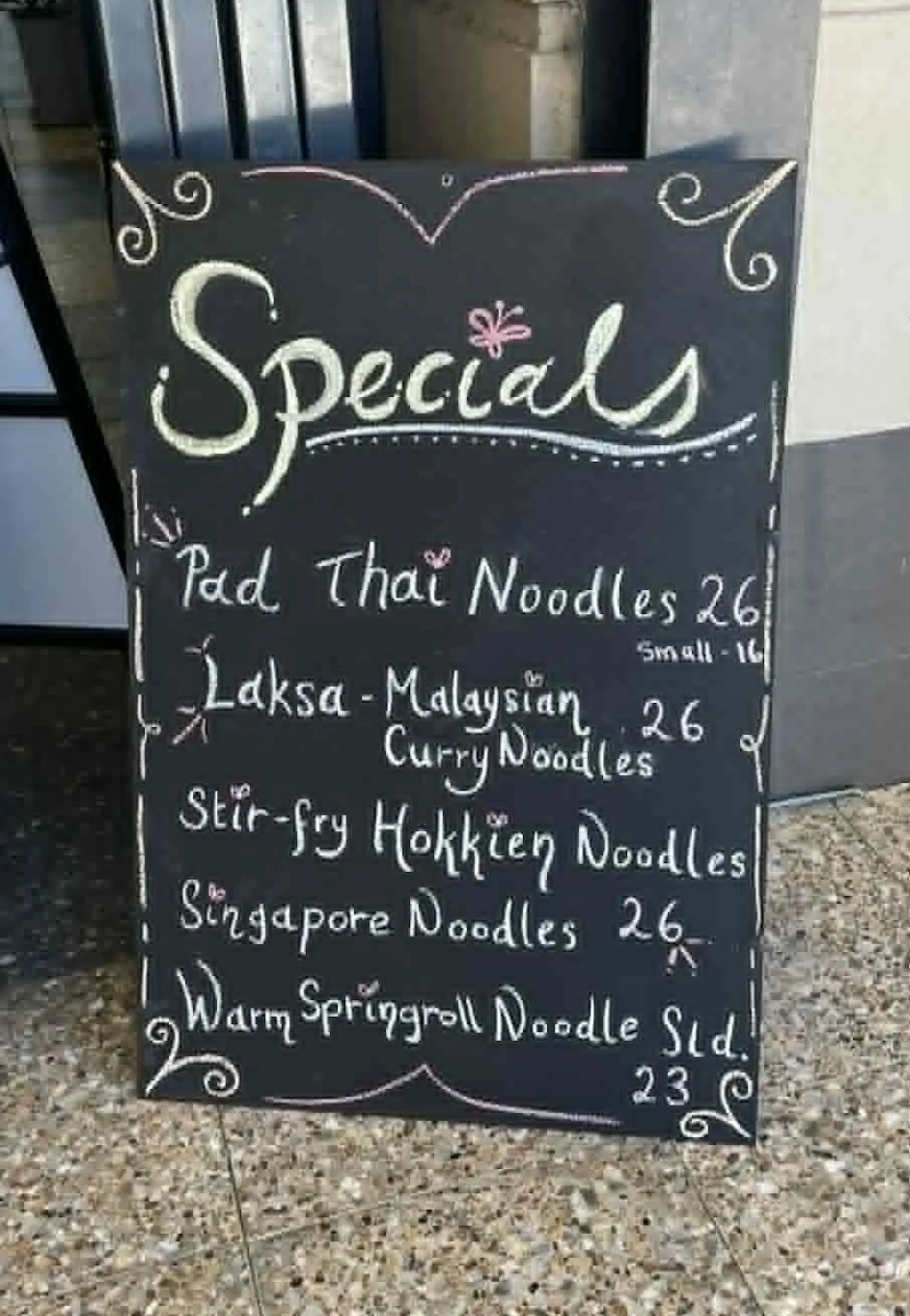 Menu, Madame Butterfly's Kitchen & Table