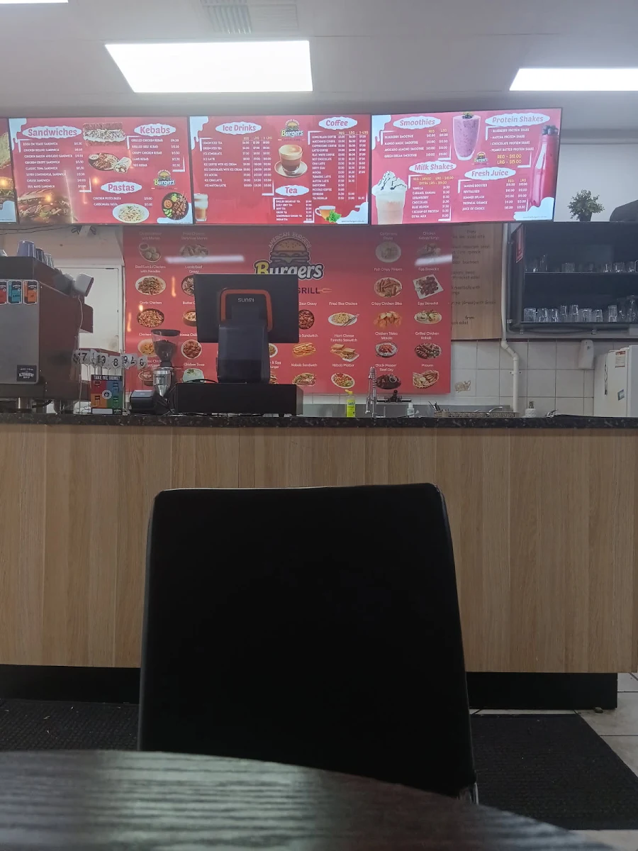 Menu, American Burgers Curry & Grill