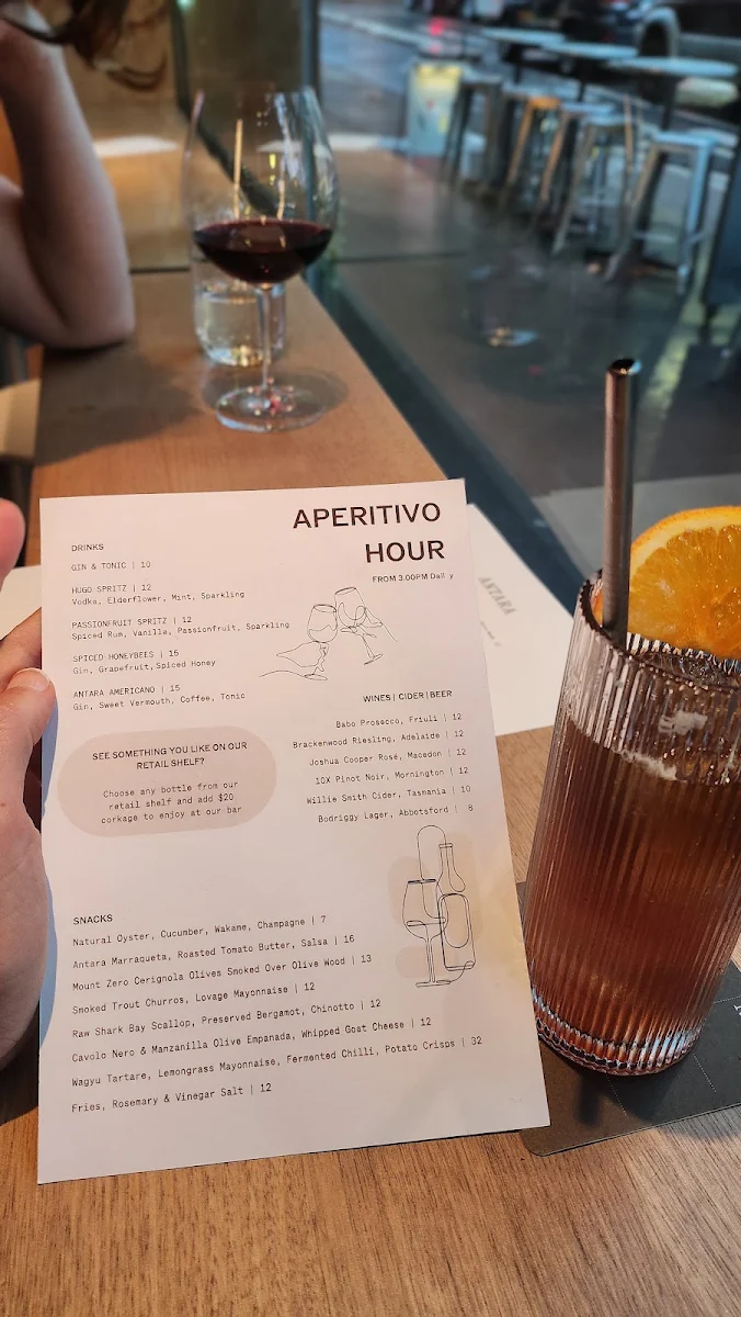 Menu, ARU at Antara