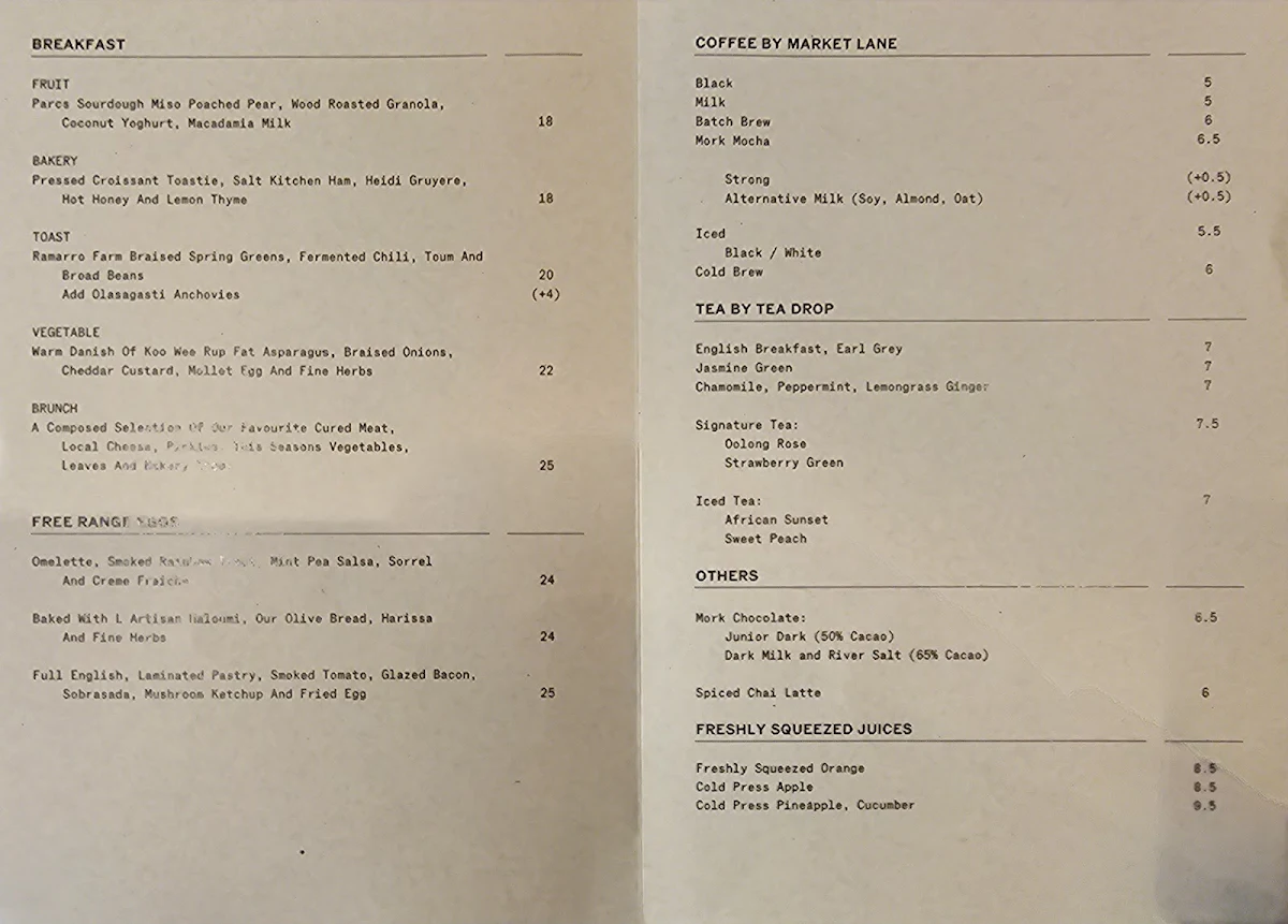 Menu, ARU at Antara