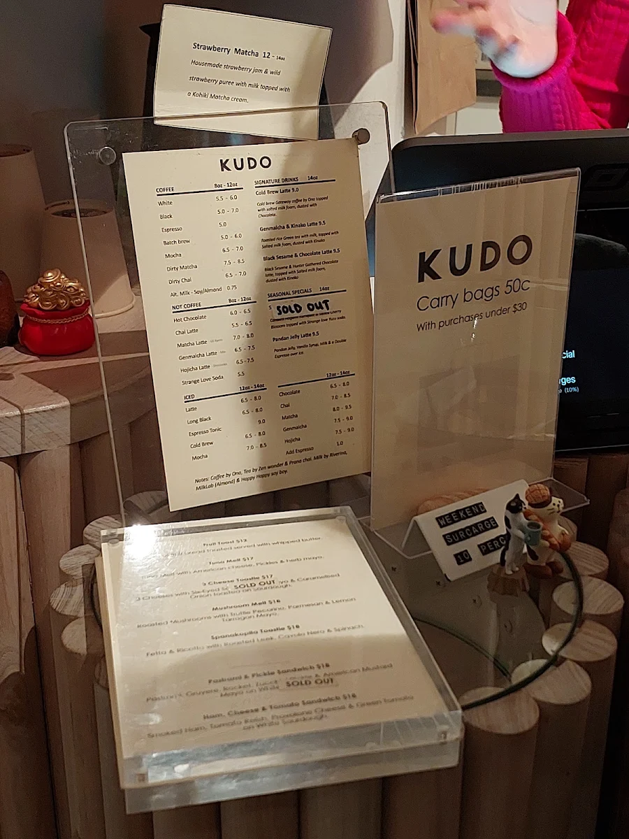Menu, Kudo