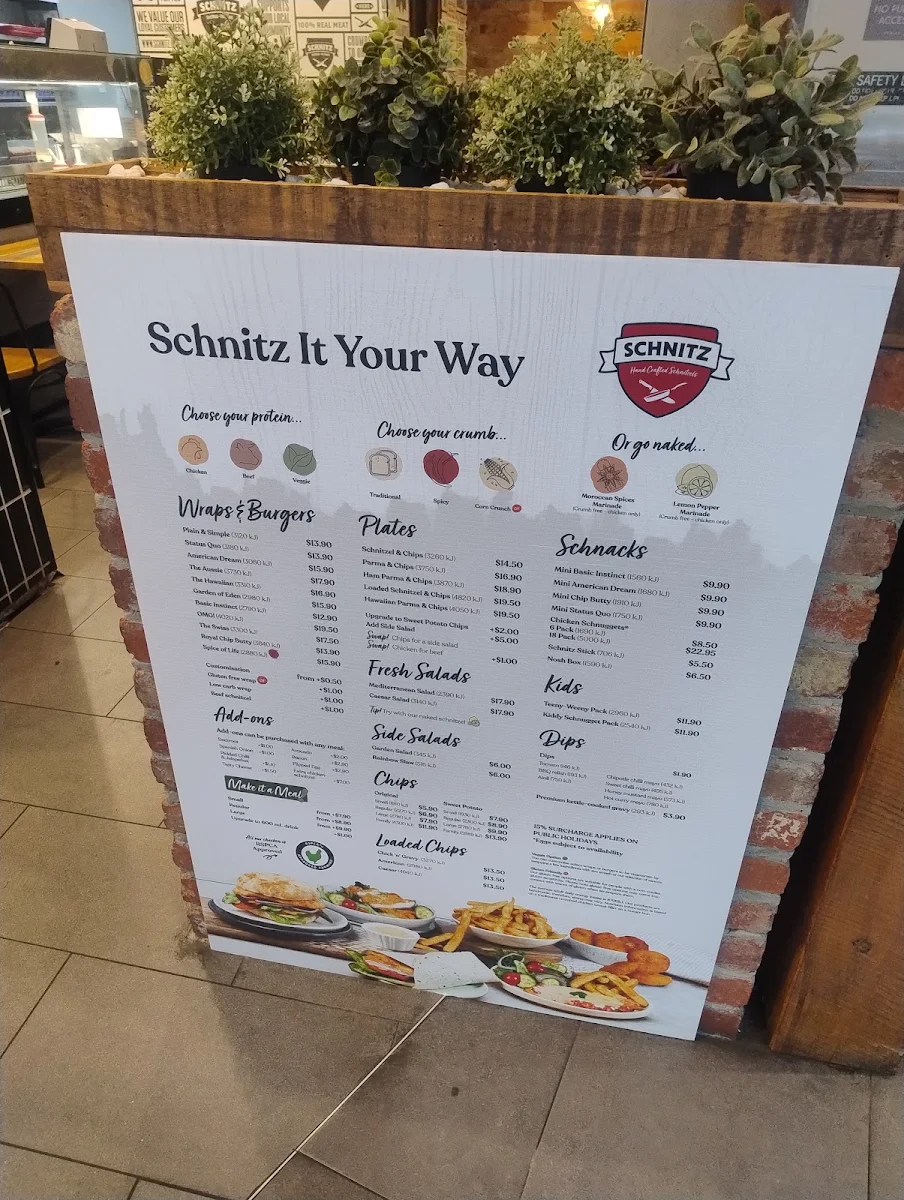 Menu, Schnitz Robina