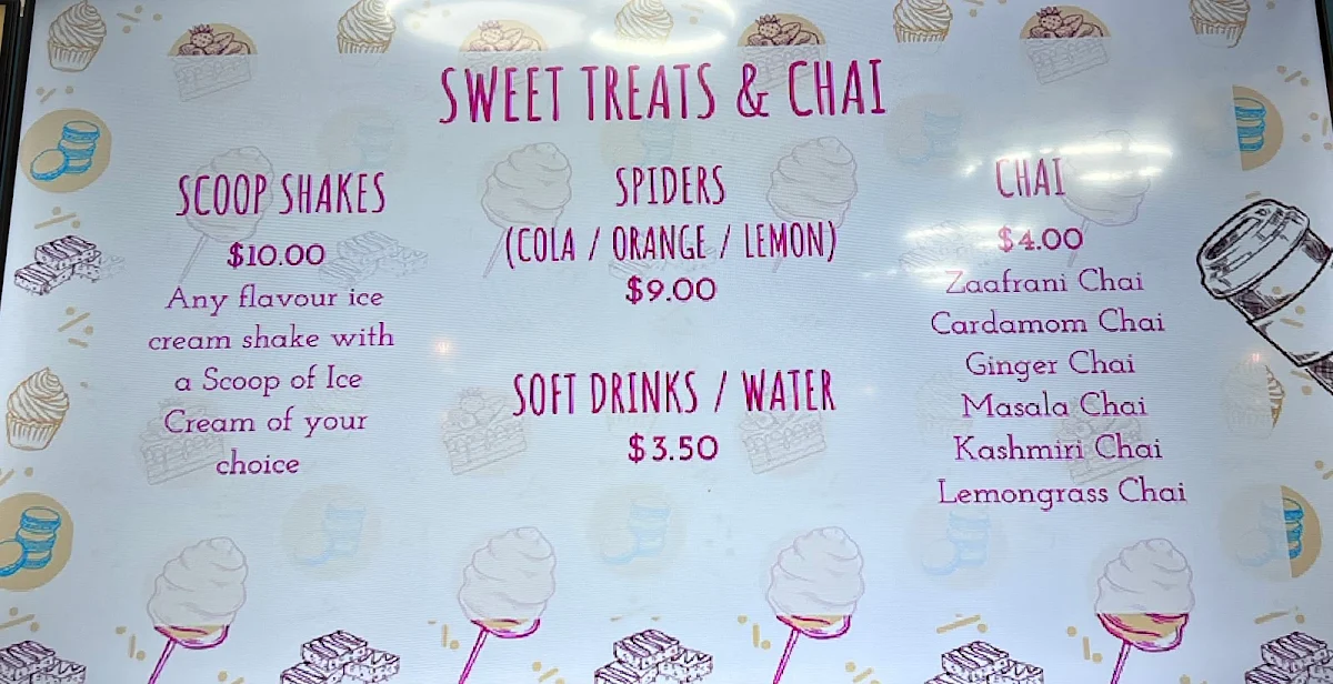 Menu, Icy Spicy Kingswood