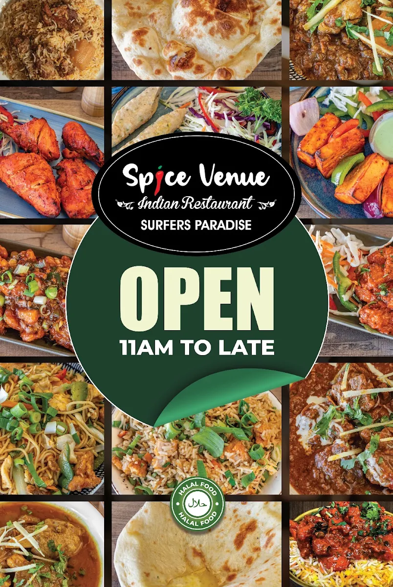 Menu, Spice Venue