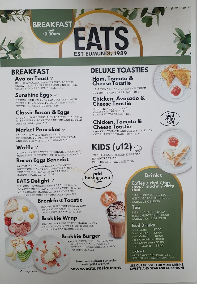 Menu, EATS - CARINDALE