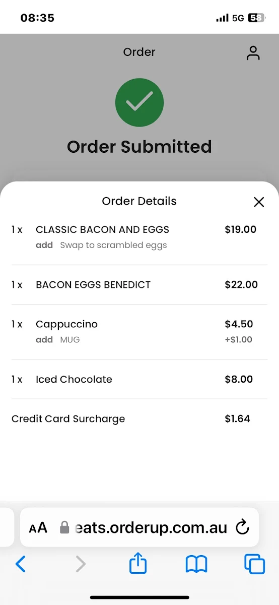 Menu, EATS - CARINDALE