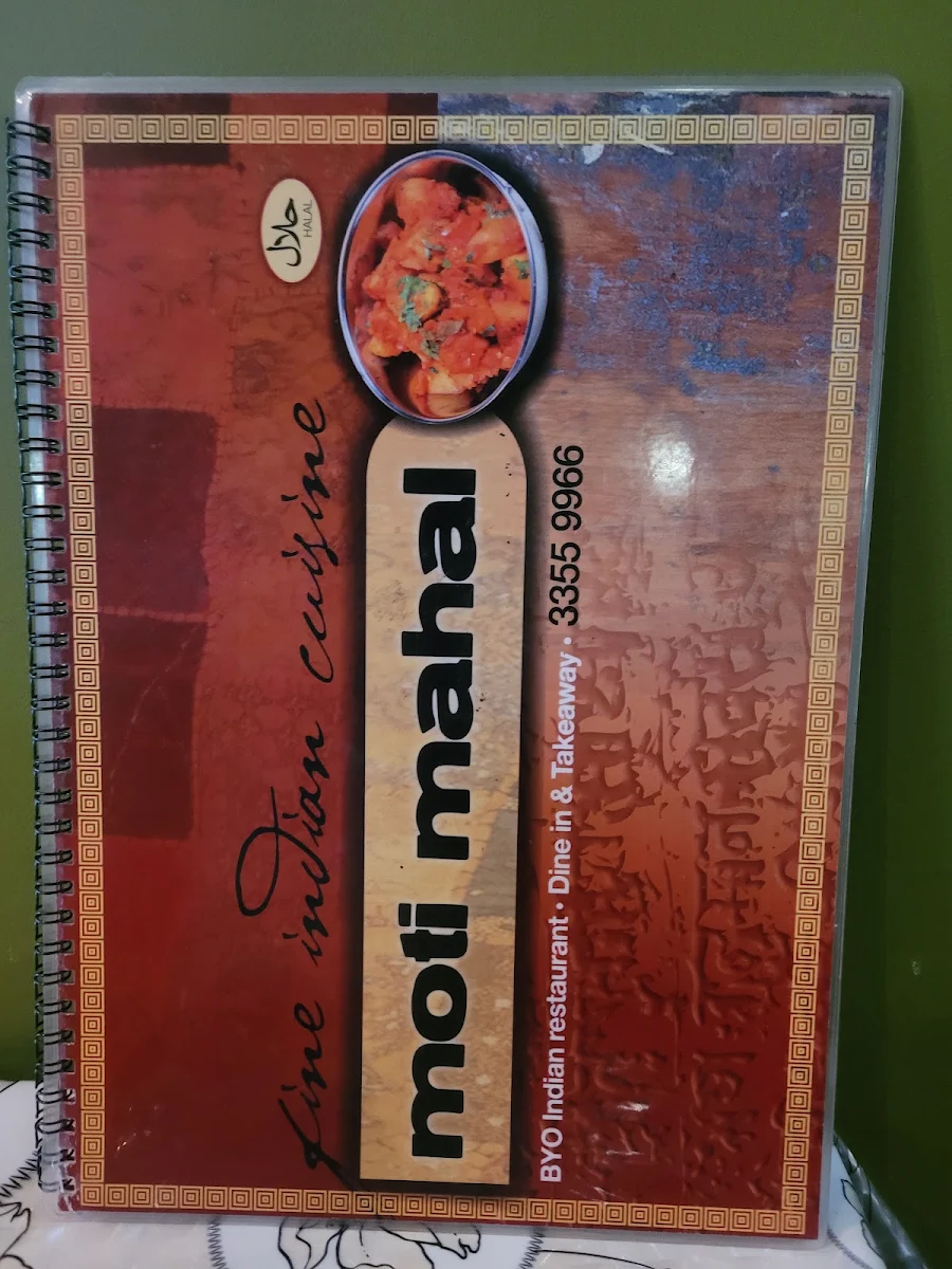 Menu, Moti Mahal