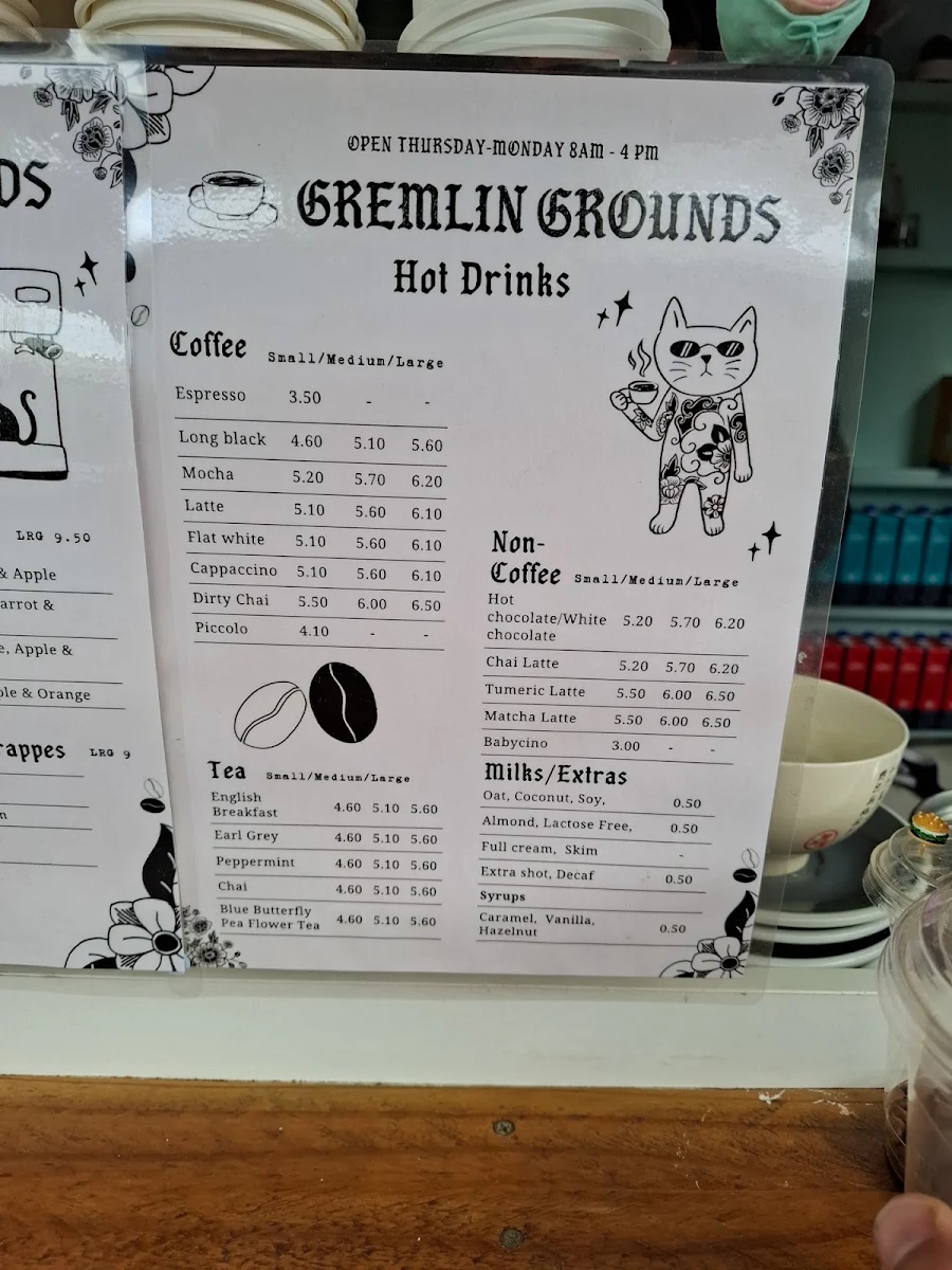 Menu, Gremlin Grounds
