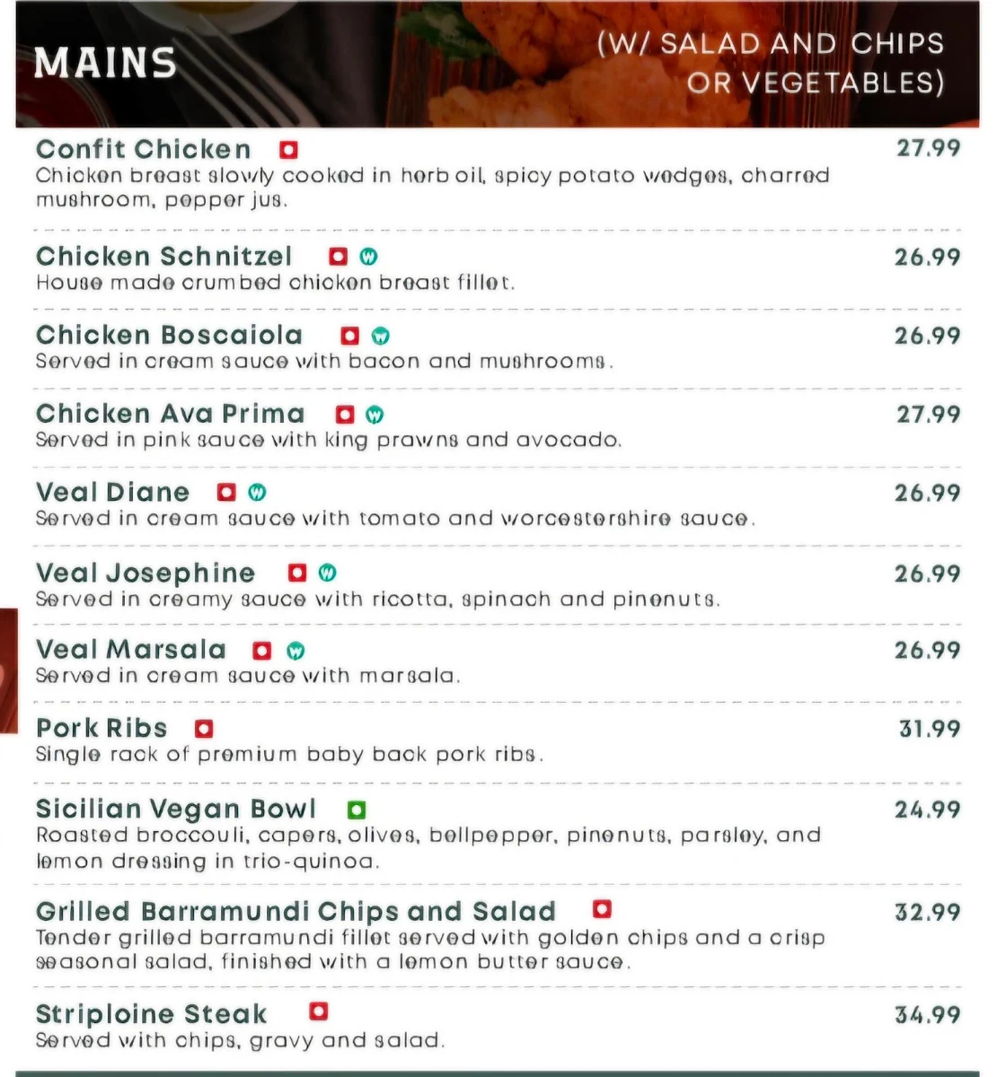 Menu, Isabelle's – Italian Restaurant, Bar & Woodfired Pizza