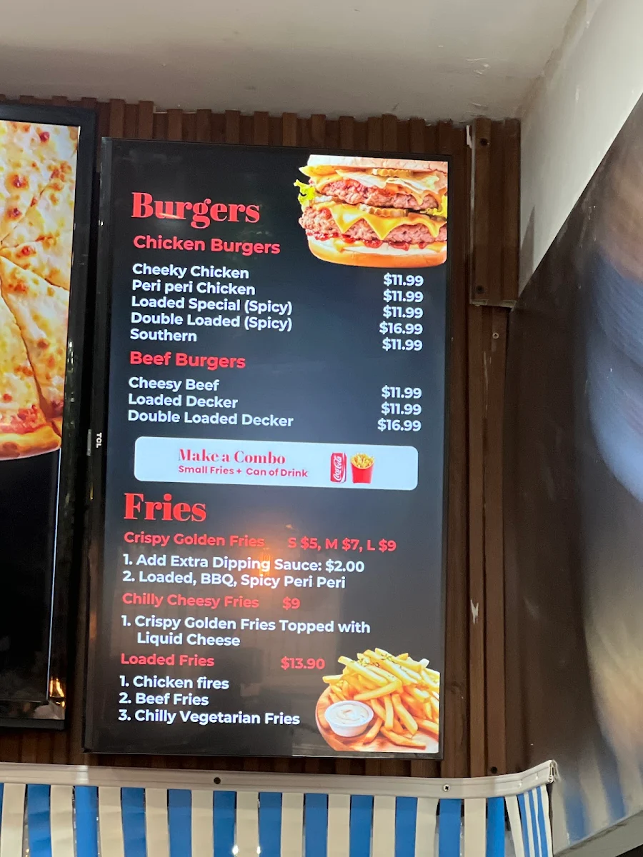 Menu, Mina Auburn Pizzeria