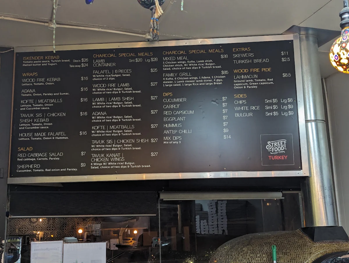 Menu, Street Food Turkey