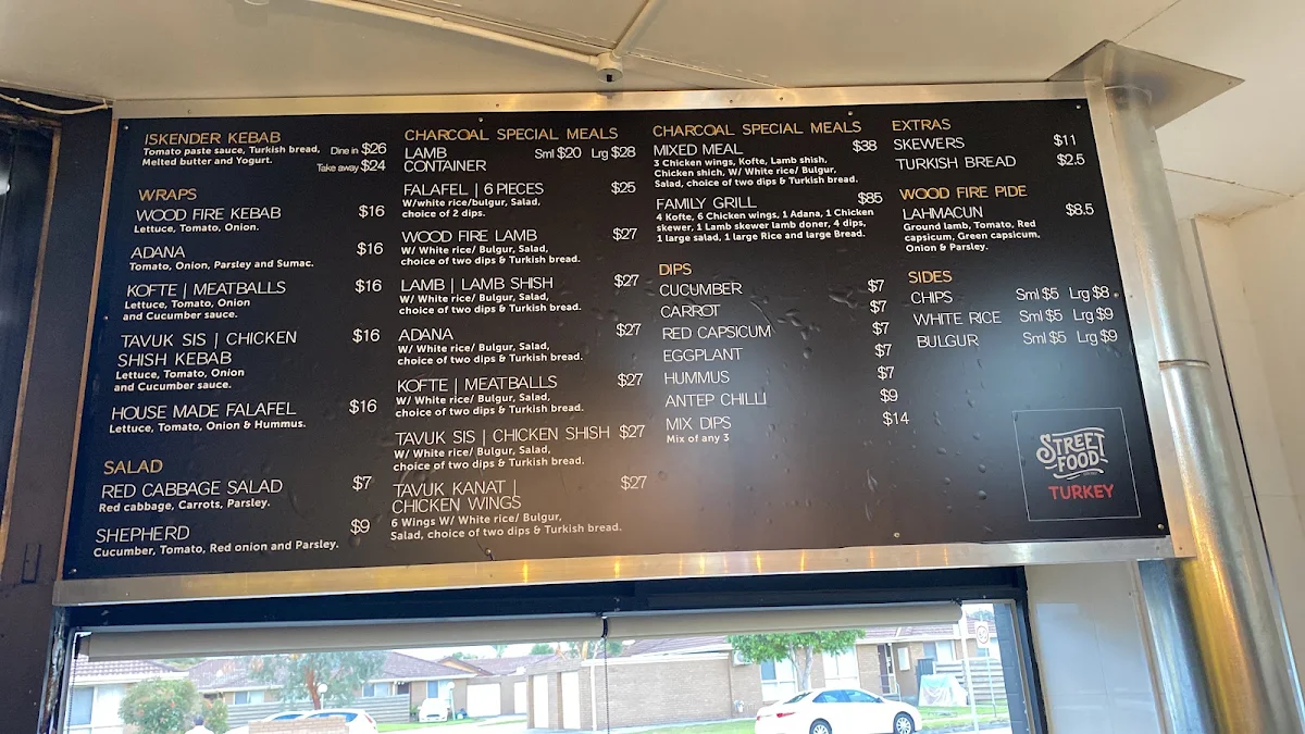 Menu, Street Food Turkey
