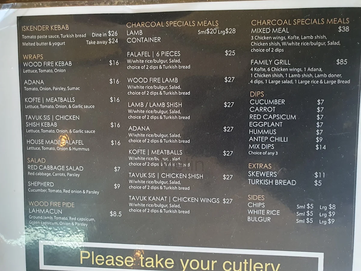 Menu, Street Food Turkey