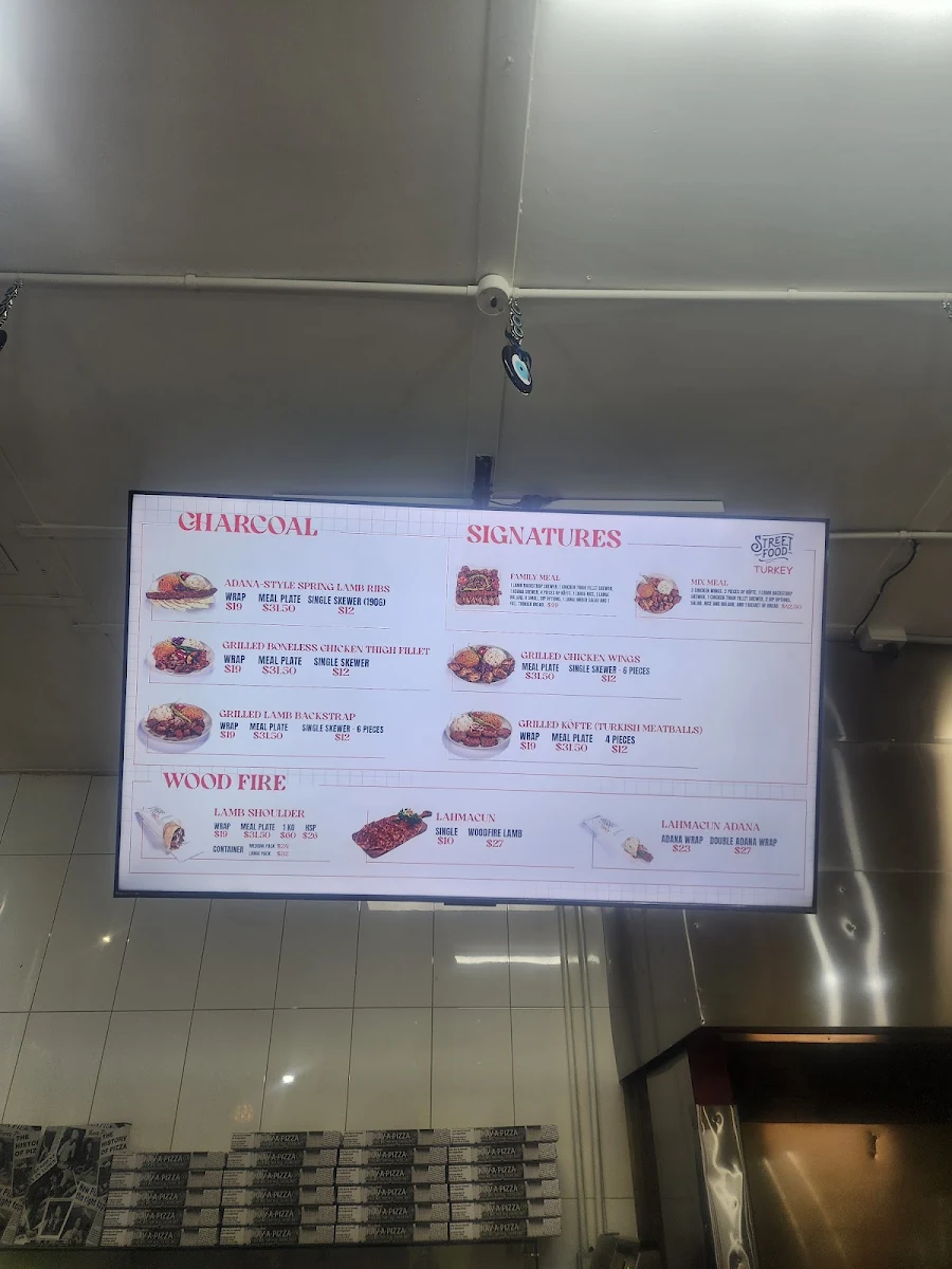 Menu, Street Food Turkey