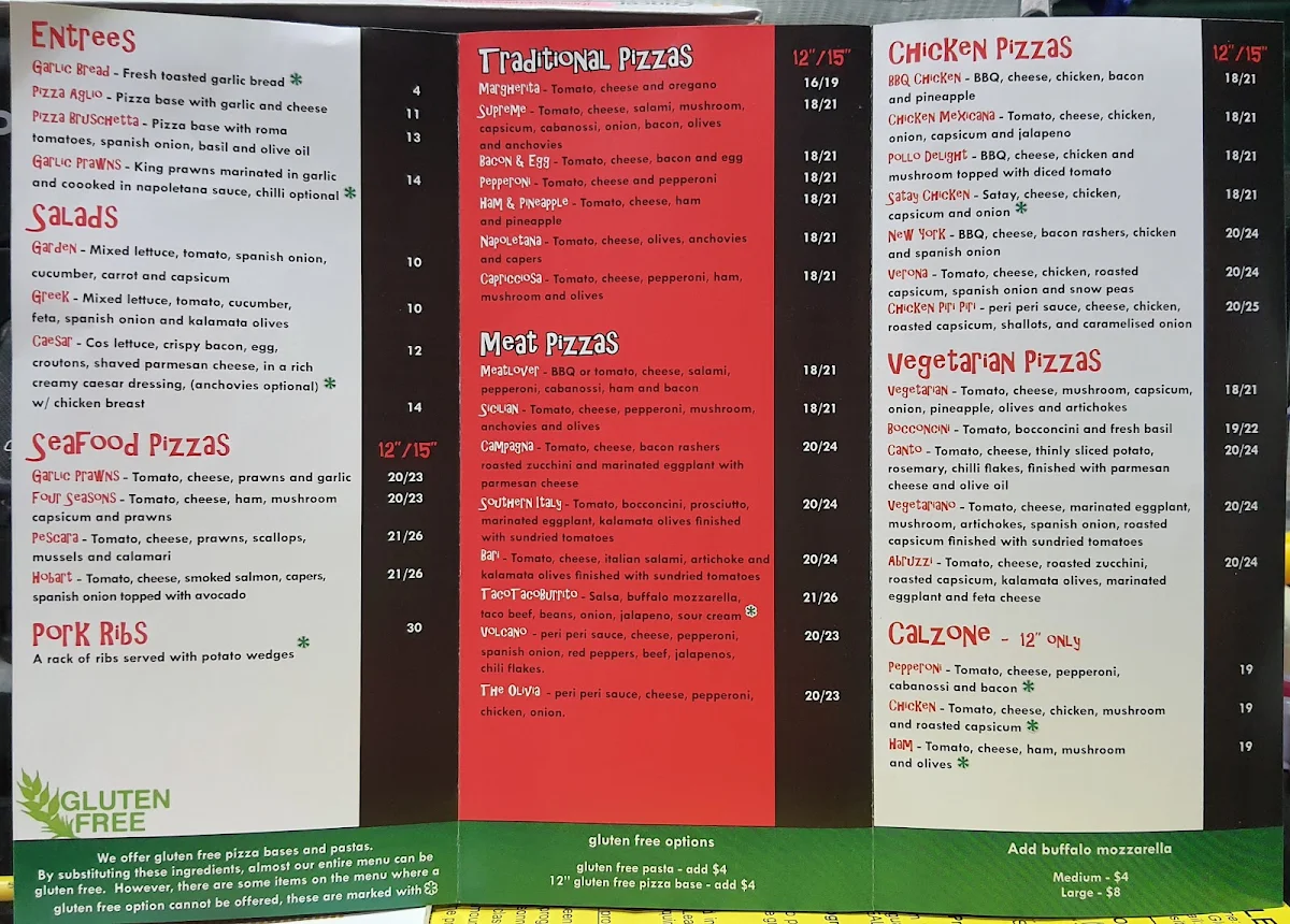 Menu, La Campagna