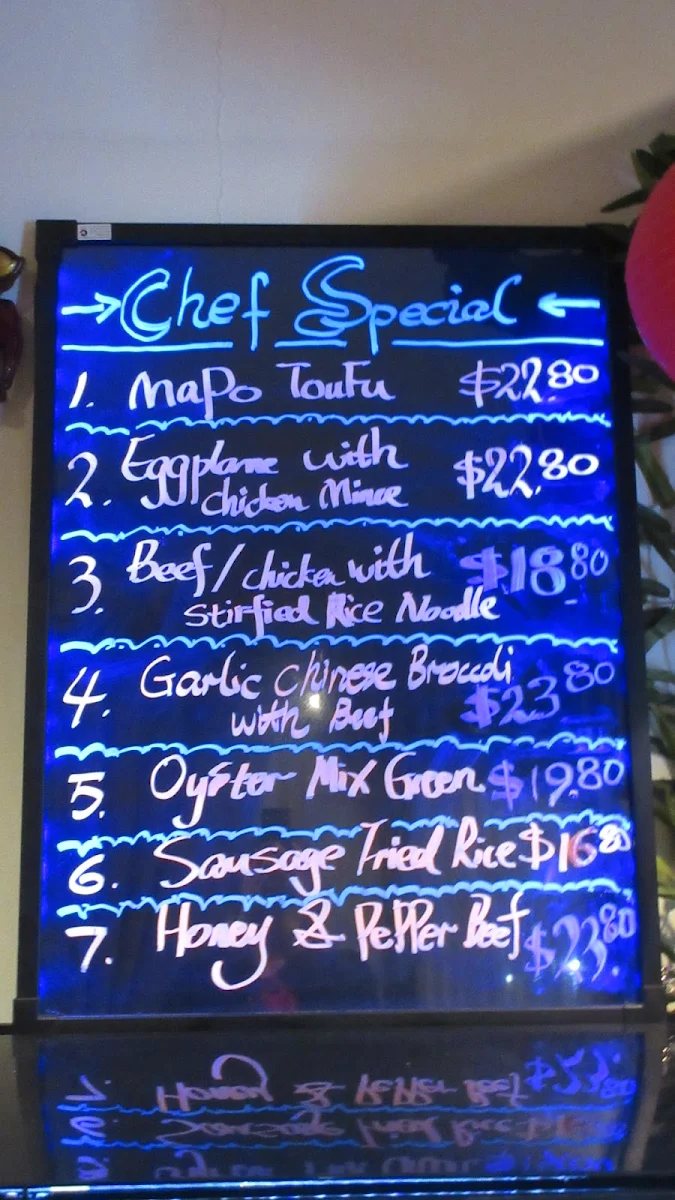 Menu, KKing's Palace Chinese Restaurant