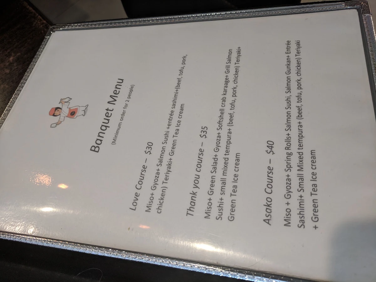 Menu, Asako