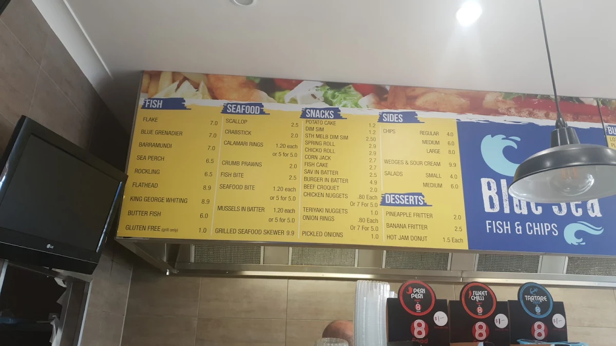 Menu, Blue Sea