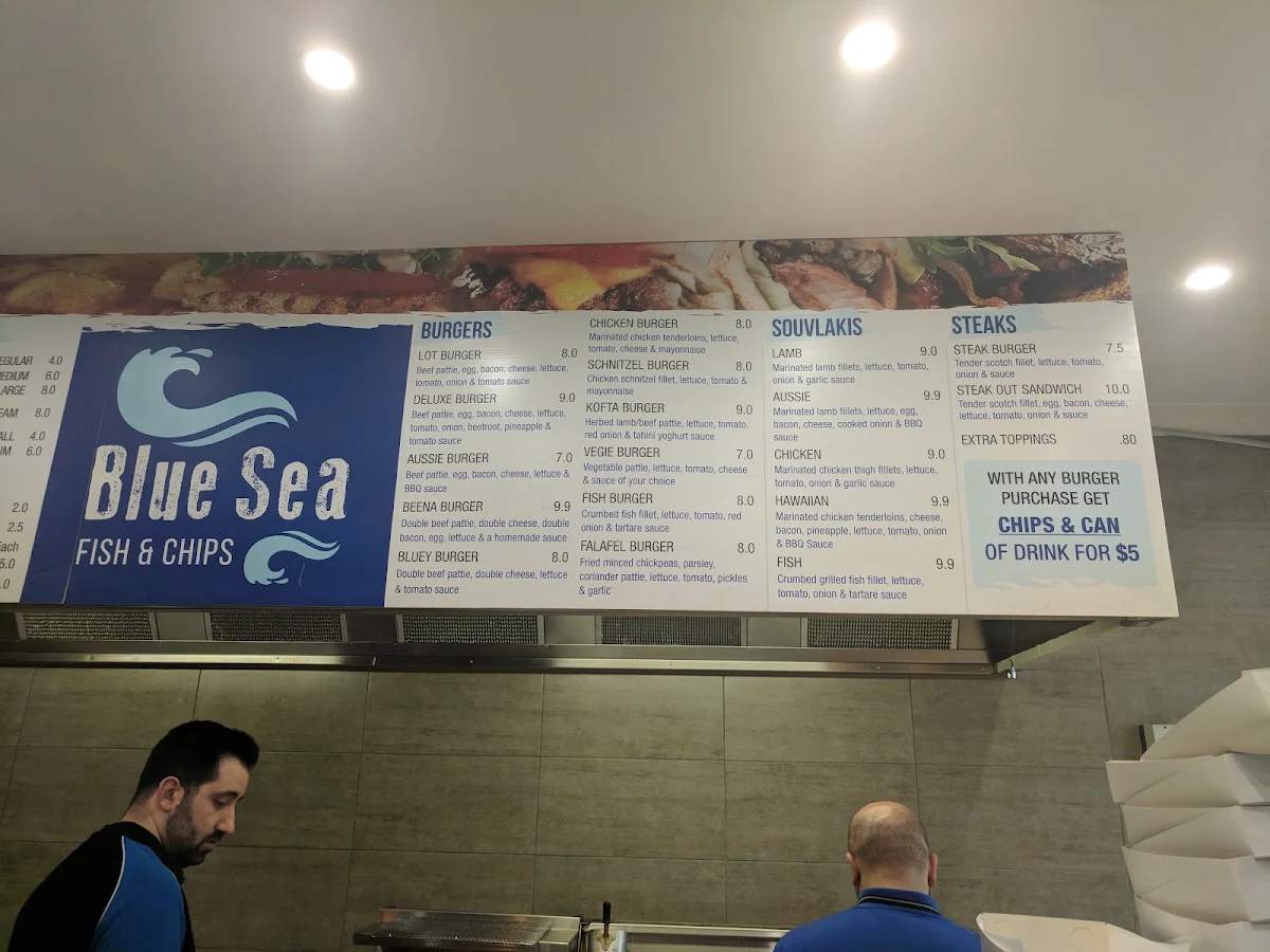 Menu, Blue Sea