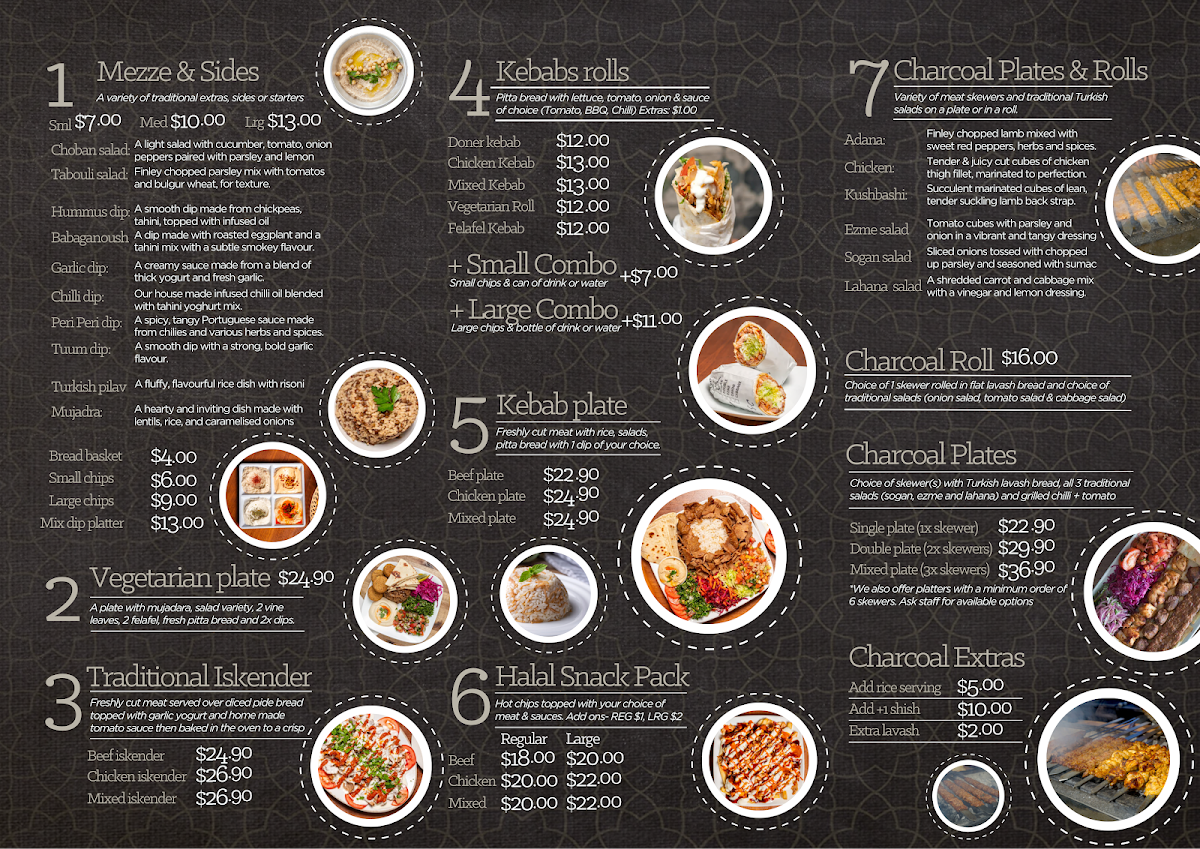 Menu, Sahara Cafe & Grill Casula