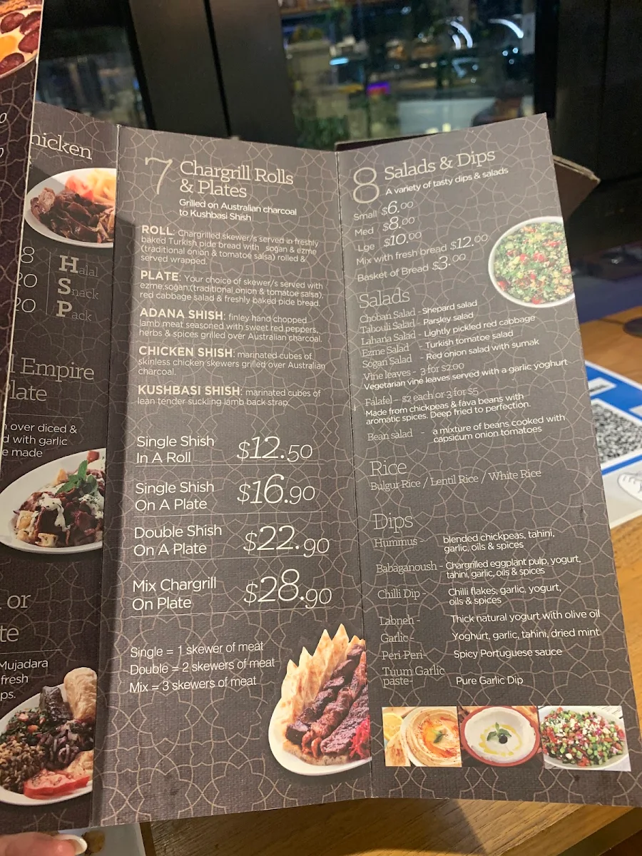 Menu, Sahara Cafe & Grill Casula