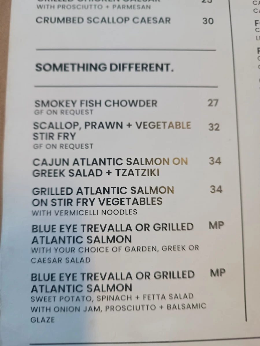 Menu, The Foreshore