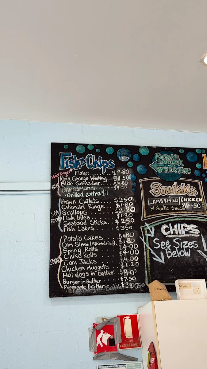 Menu, Balnarring Fish & Chips