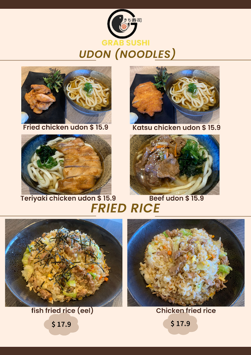 Menu, Grab Sushi Gawler