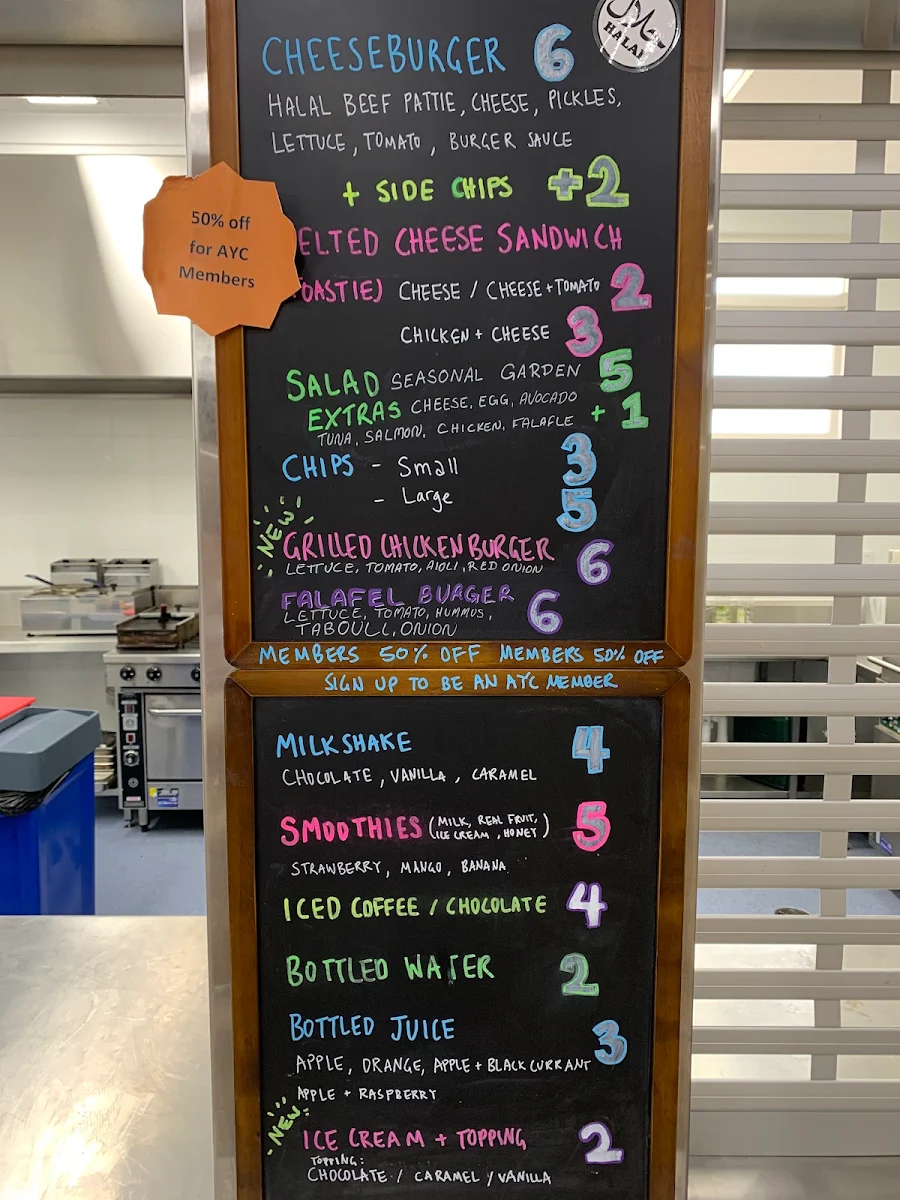Menu, AYCAFE