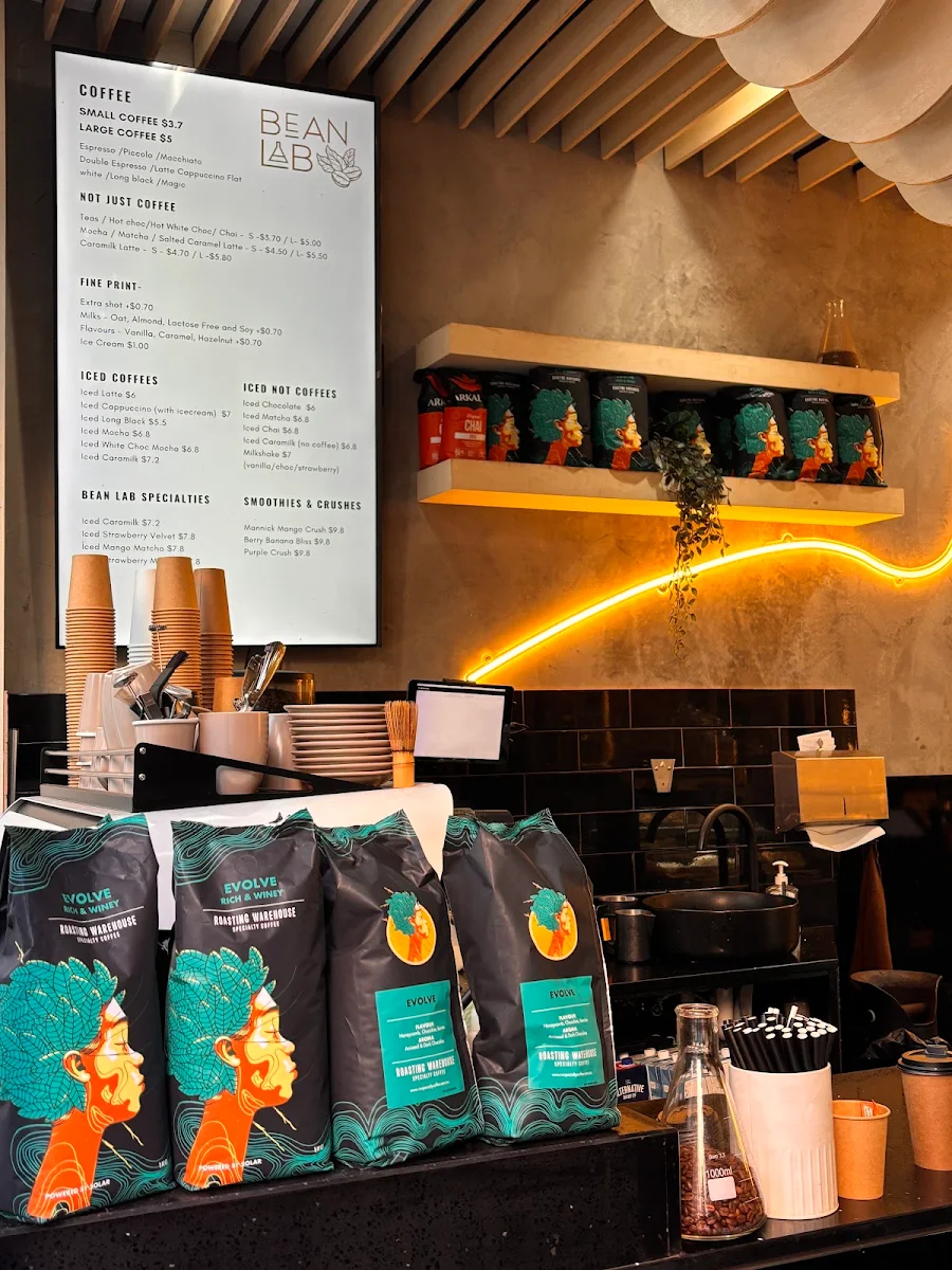 Menu, Bean Lab