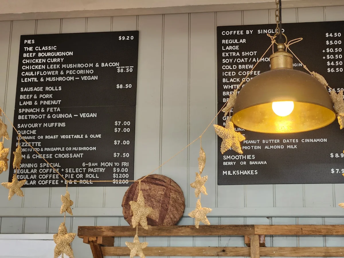 Menu, Milkwood Bakery