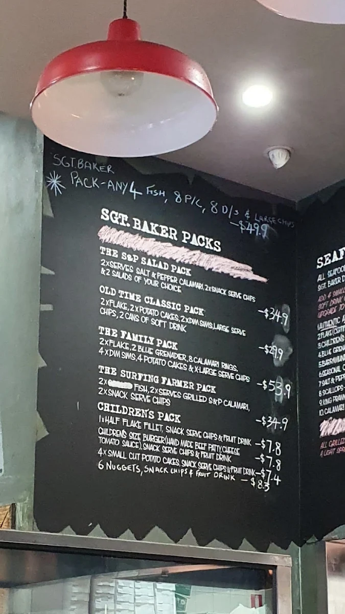 Menu, Captn's Cove
