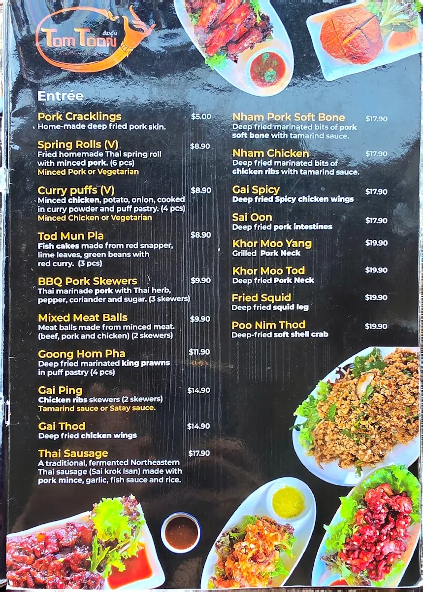 Menu, Tom Toon