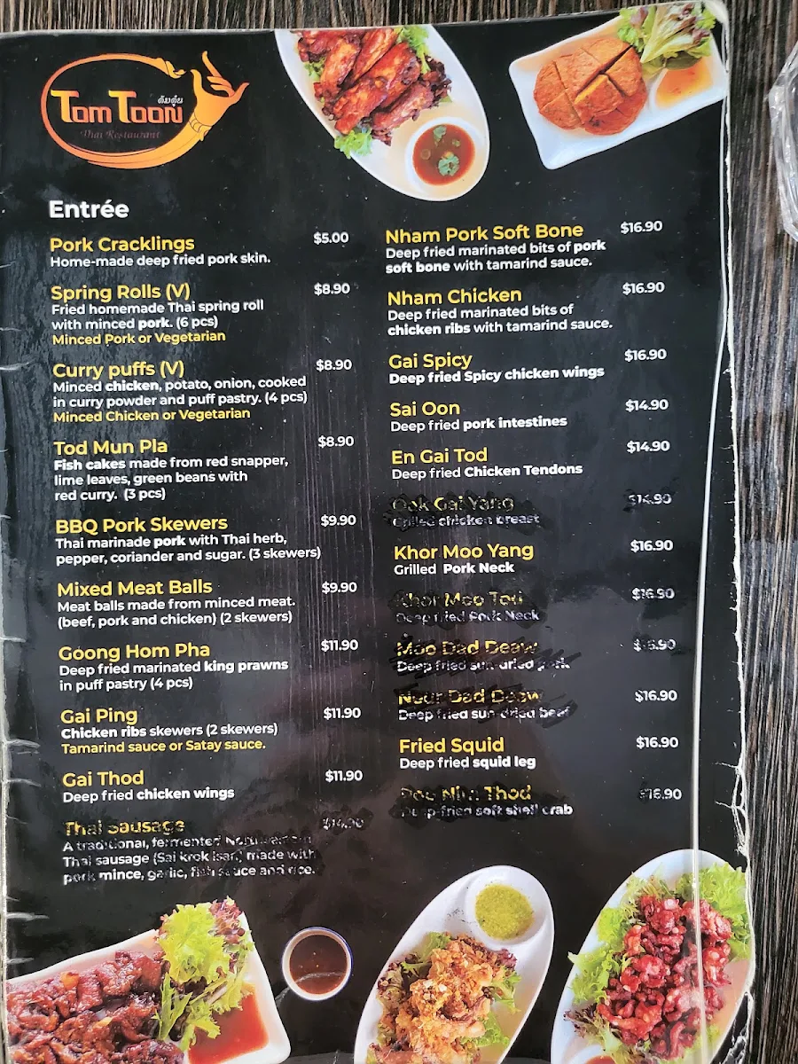 Menu, Tom Toon