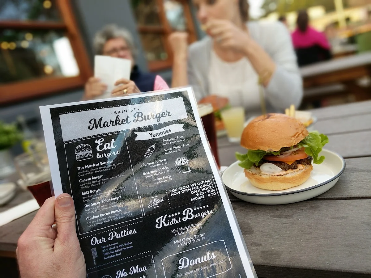 Menu, Market Burger