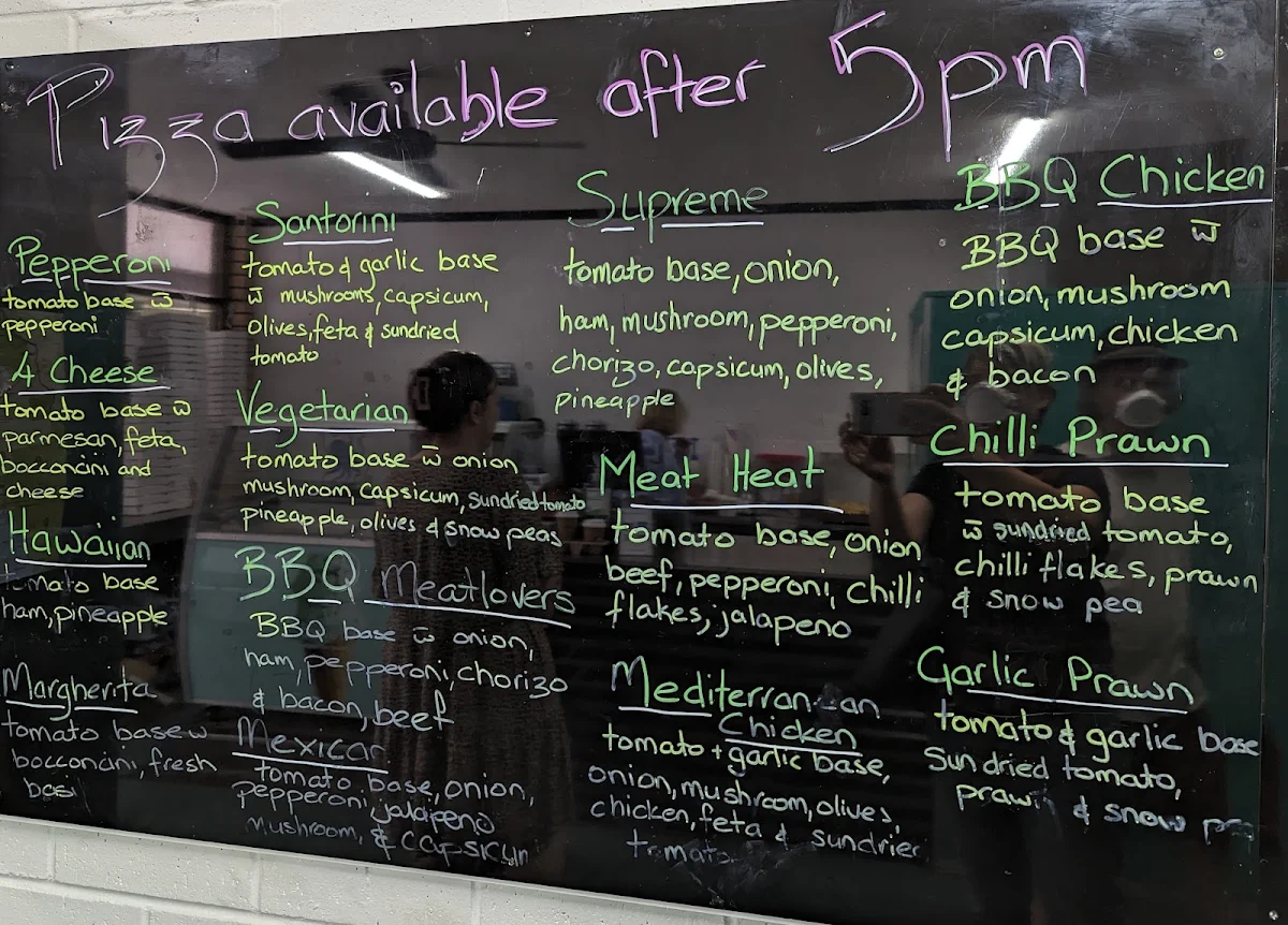Menu, Bawley Takeaway