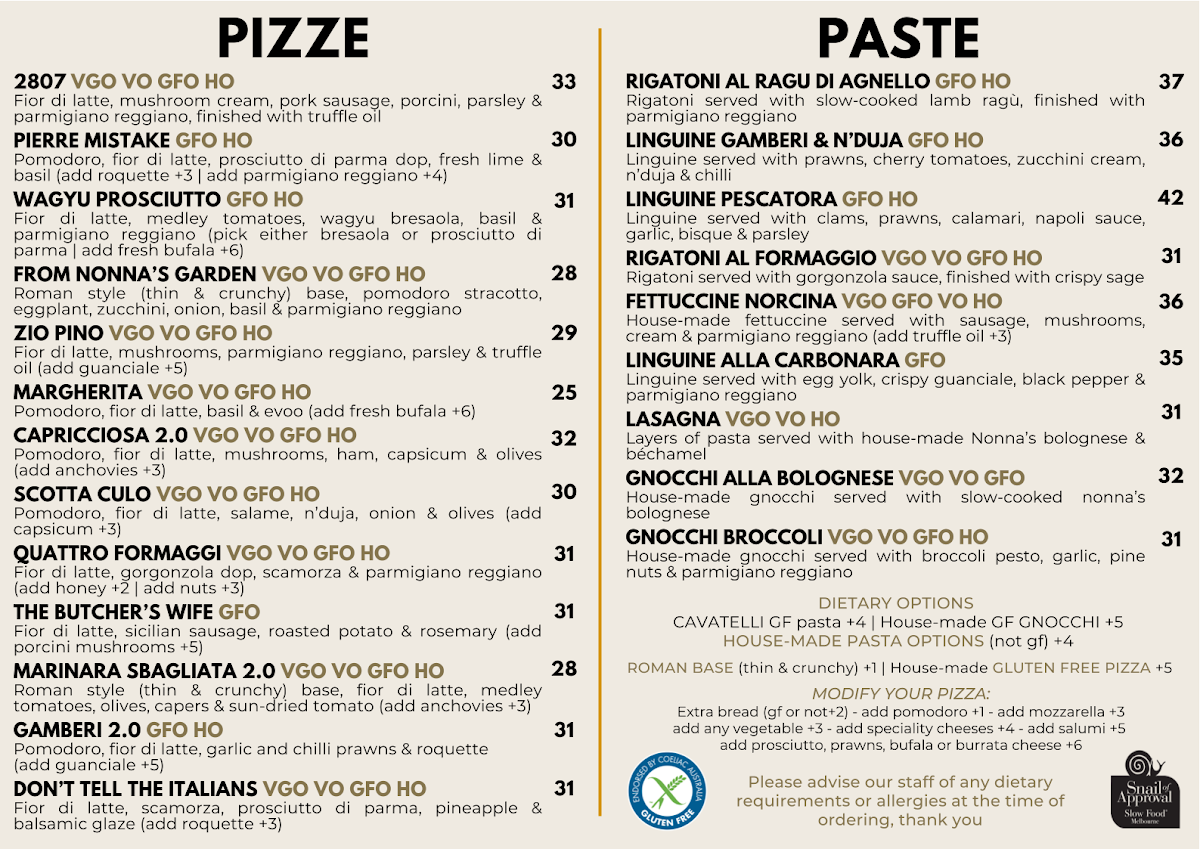 Menu, SHOP225 - Best Pizza in Australia