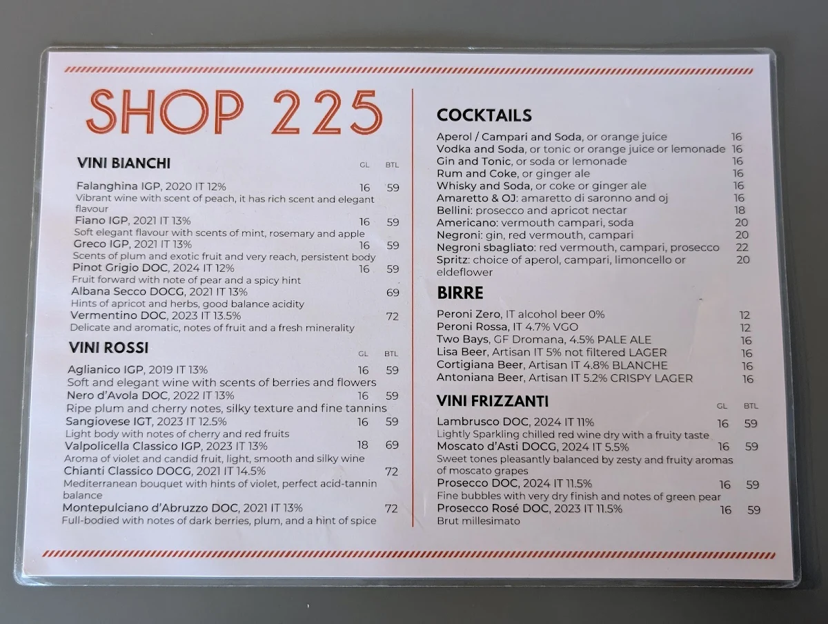 Menu, SHOP225 - Best Pizza in Australia