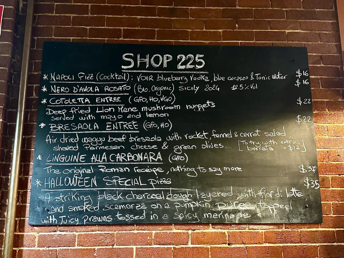 Menu, SHOP225 - Best Pizza in Australia